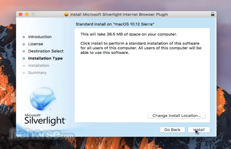 version 5.1.50901.0released oct 12, 2016 silverlight for mac